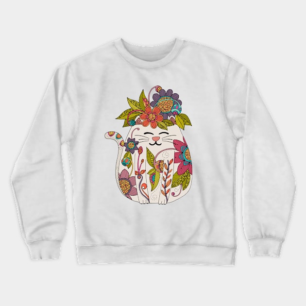 Lili the cute cat Crewneck Sweatshirt by Valentina Harper